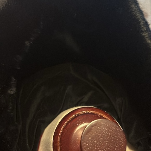 Donnybrook red and black 100% wool coat with genuine fur trim hood size 12 - Picture 8 of 11